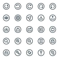 Badge outline icons for ui ux. vector