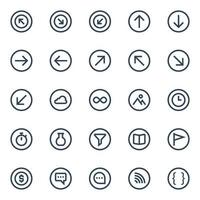 Badge outline icons for ui ux. vector