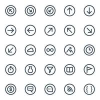 Badge outline icons for ui ux. vector