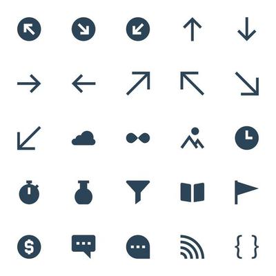 Glyph icons for ui ux.