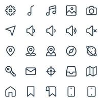 Outline icons for Web and mobile. vector