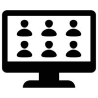 Video Conference is a simple editable icons thematics of Video Conference. Combine different elements to create eye-catching compositions that help you tell a better story for your lan vector