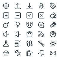 Outline icons for Web and mobile. vector