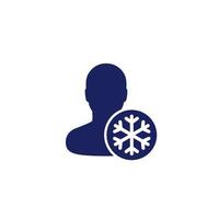 Cold or chill icon on white vector