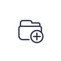 create new folder line icon vector