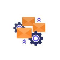 correo electrónico automatización icono, vector diseño