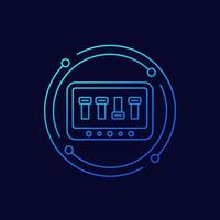fuse box or switchboard line icon vector