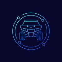 UTV icon in linear design vector