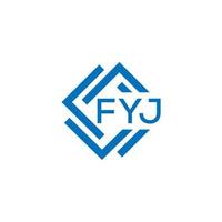 FYJ letter logo design on white background. FYJ creative  circle letter logo concept. FYJ letter design. vector
