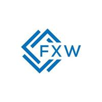fxw letra logo diseño en blanco antecedentes. fxw creativo circulo letra logo concepto. fxw letra diseño. vector