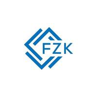 fzk letra logo diseño en blanco antecedentes. fzk creativo circulo letra logo concepto. fzk letra diseño. vector