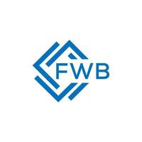 fwb letra logo diseño en blanco antecedentes. fwb creativo circulo letra logo concepto. fwb letra diseño. vector