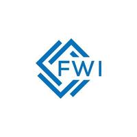 FWI letter logo design on white background. FWI creative  circle letter logo concept. FWI letter design. vector