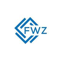 fwz letra logo diseño en blanco antecedentes. fwz creativo circulo letra logo concepto. fwz letra diseño. vector