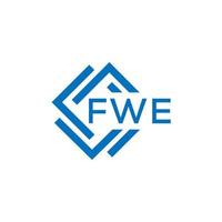 FWE letter logo design on white background. FWE creative  circle letter logo concept. FWE letter design. vector