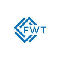 fwt letra logo diseño en blanco antecedentes. fwt creativo circulo letra logo concepto. fwt letra diseño. vector