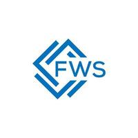 FWS letter logo design on white background. FWS creative  circle letter logo concept. FWS letter design. vector