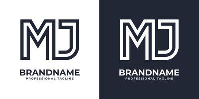 Simple MJ Monogram Logo, suitable for any business with MJ or JM initial. vector