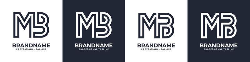 Simple MB Monogram Logo, suitable for any business with MB or BM initial. vector