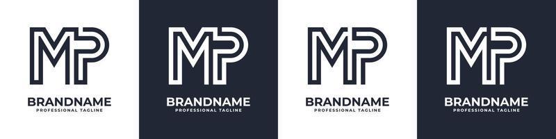 Simple MP Monogram Logo, suitable for any business with MP or PM initial. vector