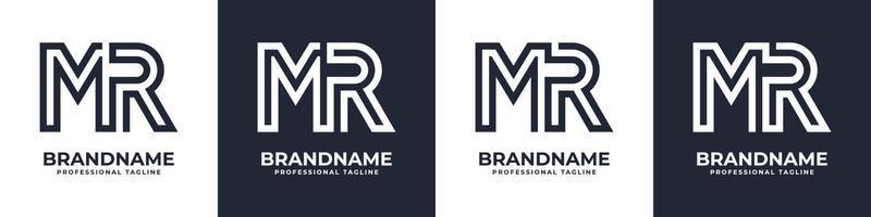 Simple MR Monogram Logo, suitable for any business with MR or RM initial. vector