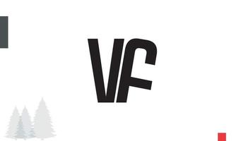 alfabeto letras iniciales monograma logo vf, fv, v y f vector