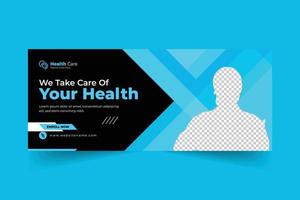 Healthcare social media cover design template vector