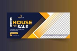 Real Estate Social Media Cover Template vector