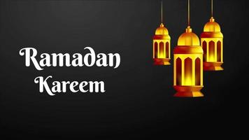 Ramadan Mubarak and Eid Mubarak Animated Motion Graphics with Moon and Islamic Background. There is a space on design for your message text and logo video