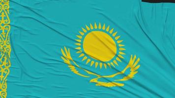 Kazakhstan Flag Cloth Removing From Screen, Intro, 3D Rendering, Chroma Key, Luma Matte video