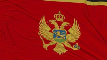 montenegro bandiera stoffa rimozione a partire dal schermo, introduzione, 3d rendering, croma chiave, luma Opaco video