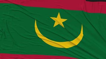 Mauritania Flag Cloth Removing From Screen, Intro, 3D Rendering, Chroma Key, Luma Matte video