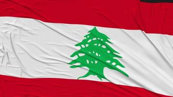 Libano bandiera stoffa rimozione a partire dal schermo, introduzione, 3d rendering, croma chiave, luma Opaco video