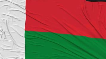 Madagascar bandera paño quitando desde pantalla, introducción, 3d representación, croma llave, luma mate video