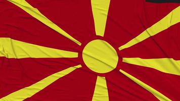 North Macedonia Flag Cloth Removing From Screen, Intro, 3D Rendering, Chroma Key, Luma Matte video