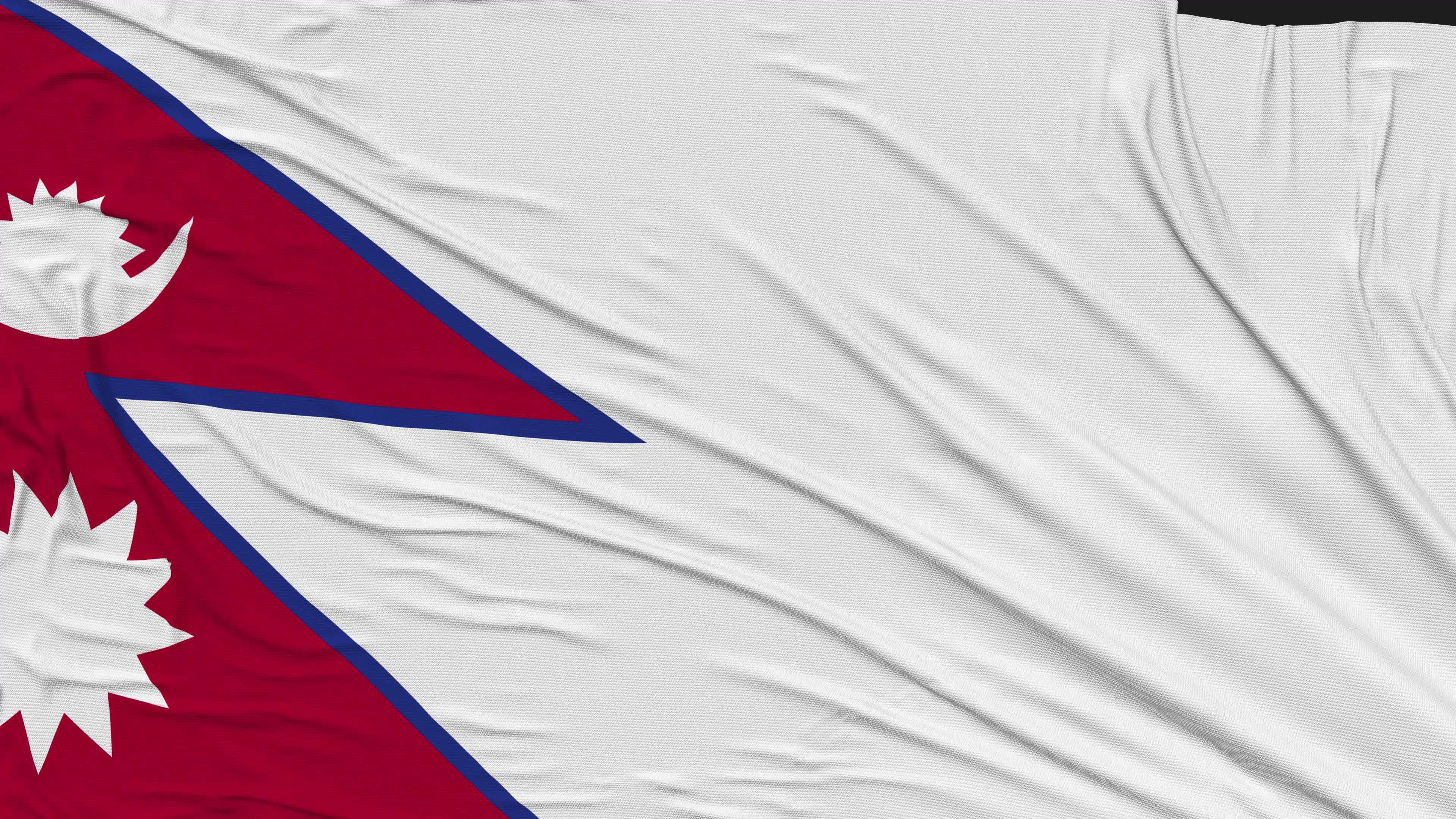 Nepal Flag Cloth Removing From Screen, Intro, 3D Rendering, Chroma Key