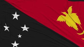 papua Novo Guiné bandeira pano removendo a partir de tela, introdução, 3d Renderização, croma chave, luma fosco video