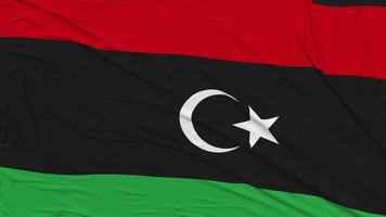Líbia bandeira pano removendo a partir de tela, introdução, 3d Renderização, croma chave, luma fosco video