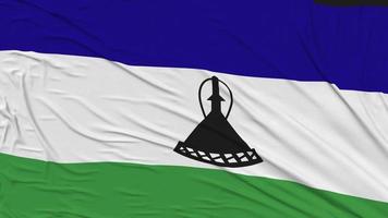 Lesotho Flag Cloth Removing From Screen, Intro, 3D Rendering, Chroma Key, Luma Matte video