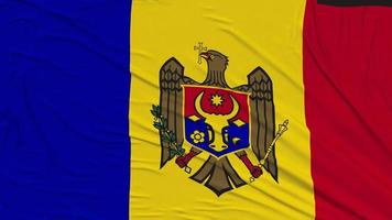 Moldova bandeira pano removendo a partir de tela, introdução, 3d Renderização, croma chave, luma fosco video