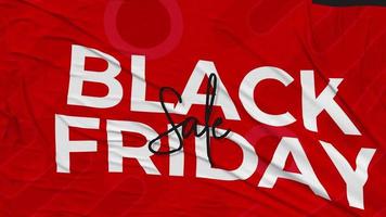Black Friday Sale Flag Cloth Removing From Screen, Intro, 3D Rendering, Chroma Key, Luma Matte video