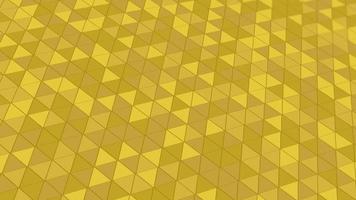 ein abstrakt Muster animiert mit geometrisch Elemente im golden Gelb Töne. Gradient Hintergrund video