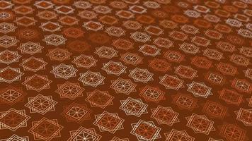 animated abstract pattern with geometric elements in orange tones gradient background video