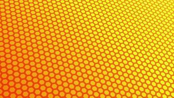 Animé abstrait modèle avec géométrique éléments dans jaune orange tons pente Contexte video