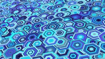 animated abstract pattern with geometric elements in blue tones gradient background video