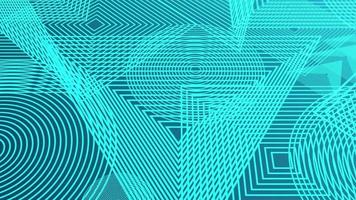 animated abstract pattern with geometric elements in blue tones gradient background video