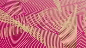 animated abstract pattern with geometric elements in pink tones gradient background video