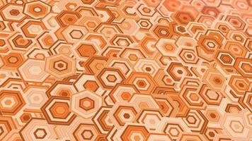 geanimeerd abstract patroon met meetkundig elementen in oranje tonen helling achtergrond video
