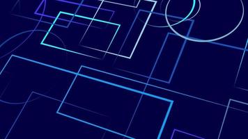 animated abstract pattern with geometric elements in blue tones gradient background video