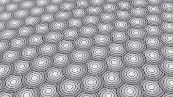 An abstract pattern animated with geometric elements in white-gray tones. gradient background